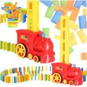 Pociąg Lokomotywa Kolejka Układająca Domino Zabawka na Prezent dla Dzieci