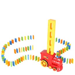 Pociąg Lokomotywa Kolejka Układająca Domino Zabawka na Prezent dla Dzieci