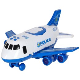 Transporter samolot + 3 auta policja