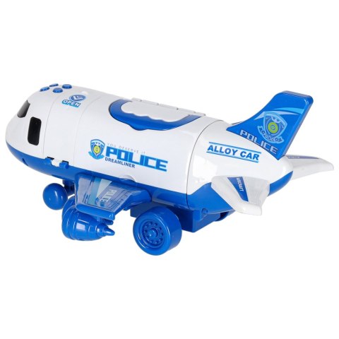 Transporter samolot + 3 auta policja