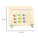 Zabawka edukacyjna drewniana dopasuj kolory owoce montessori