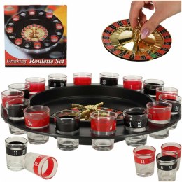 Imprezowa ruletka alkoholowa gra zestaw prezent na urodziny + kieliszki 16 szt.