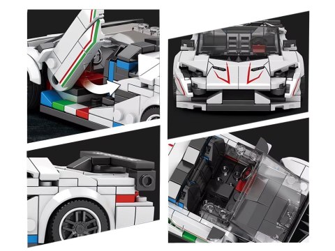 Klocki techniczne Supersportowe auto BIAŁY KABRIOLET spojler 348-ele ZA5787