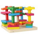 Sorter drewniany układanka zręcznościowa 5 wież