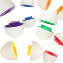 Układanka edukacyjna sorter dopasuj kształty i kolory jajka 6 sztuk