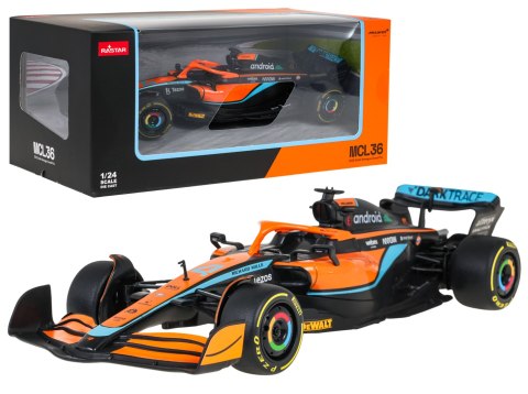 Autko Metalowe 1:24 McLaren F1 MCL36 Pomarańczowe RASTAR