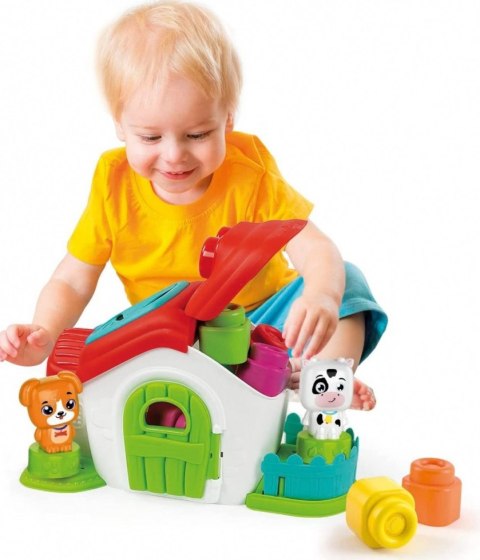 Clemmy Farma Sensoryczna Domek z Klockami Farma Piesek Krówka Clementoni 17767