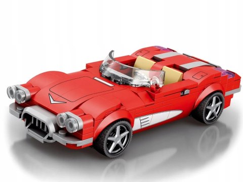 Klocki techniczne Retro auto CZERWONY KABRIOLET z lat 50. 311-ele ZA5790