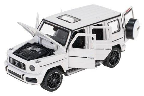 Autko Metalowe 1/32 Mercedes-Benz AMG G63 z Dźwiękiem Białe RASTAR