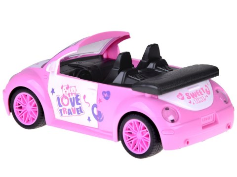 Autko dla lalki Różowy Samochód Cabrio z pilotem dla dziewczynek ZA5908