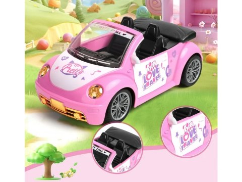 Autko dla lalki Różowy Samochód Cabrio z pilotem dla dziewczynek ZA5908