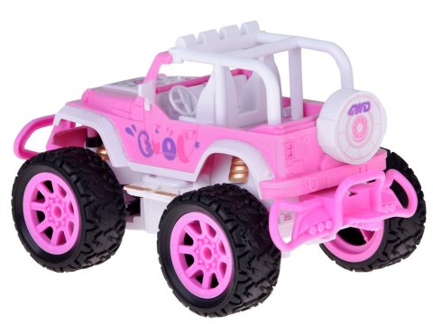Autko dla lalki Różowy Samochód Terenowy z pilotem dla dziewczynek ZA5909