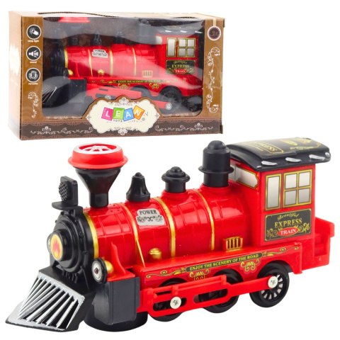 Lokomotywa Klasyczna Elektryczna Światła Dźwięki Czwerwona