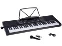 Organy KEYBOARD KLASYCZNY 61-klawiszy w dotyku jak drewno + mikrofon IN0184