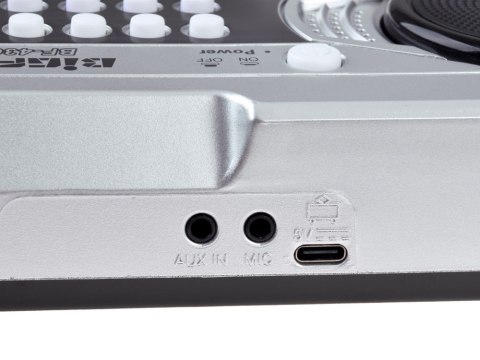 Organy mini KEYBOARD 37-klawiszy + mikrofon SREBRNY IN0183