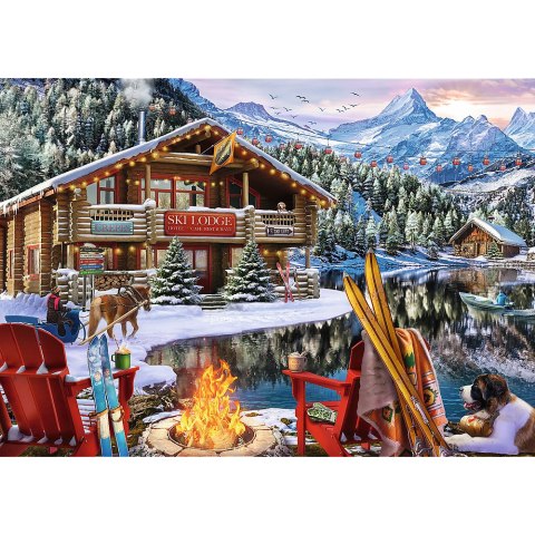 Puzzle - 2x500 XMAS - Święta w górach - Trefl 37540