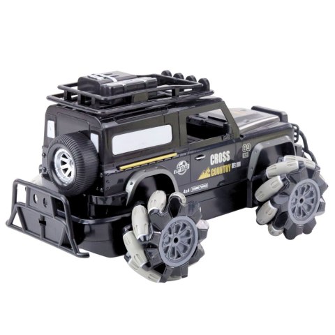 Samochód Terenowy Zdalnie Sterowany RC Obrót O 360° 1:12 Czarny