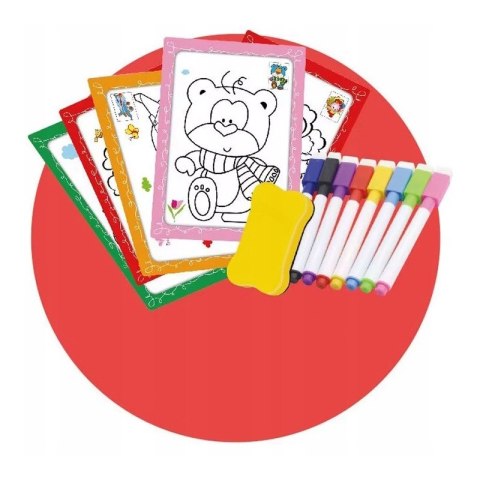 WOOPIE Dwustronna Tablica do Rysowania Gra Tetris 2w1 Pomarańczowa