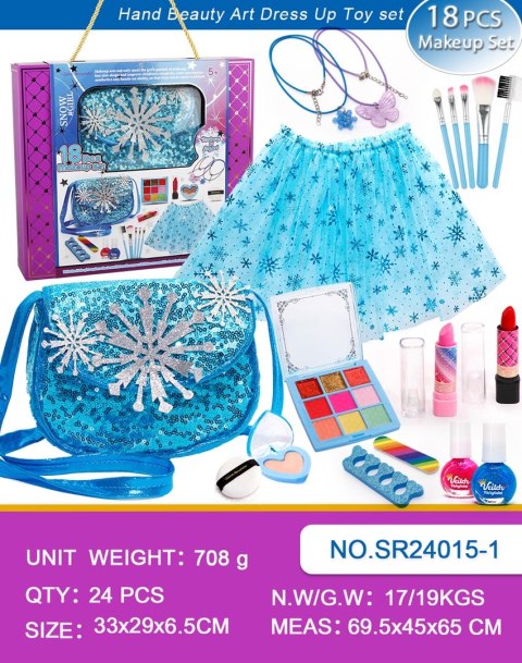 Zestaw do Makijażu + Spódniczka Lodowa Niebieska