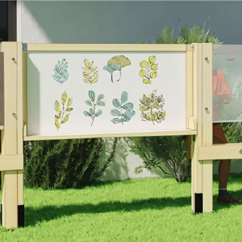 CLASSIC WORLD EDU Drewniana Tablica Dwustronna Kredowa- Magnetyczna Edukacyjna