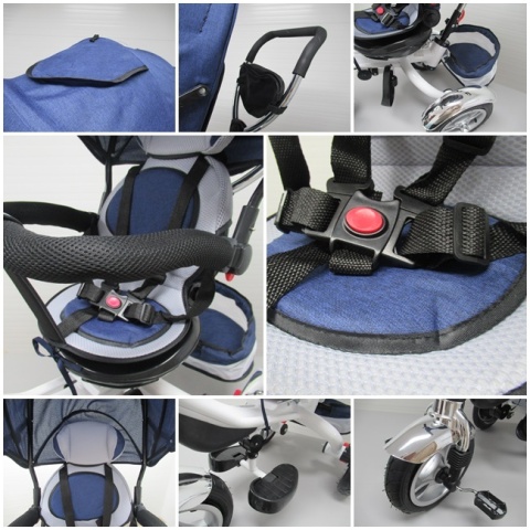 Rowerek Trójkołowy T3 jeans R-Sport Koła pompowane