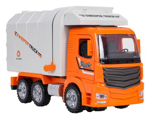 Śmieciarka z Funkcją Świateł i Dźwięku Pomarańczowa