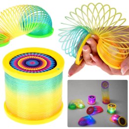 Sprężynka tęczowa DISCO 2w1 - Kolorowe oświetlenie LED i projektor ZA5890