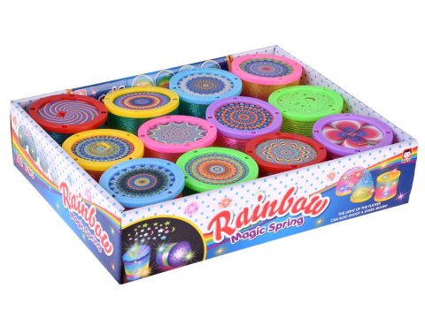 Sprężynka tęczowa DISCO 2w1 - Kolorowe oświetlenie LED i projektor ZA5890