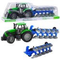 Traktor Rolniczy Farmerski Z Pługiem Napęd Zielony 50cm