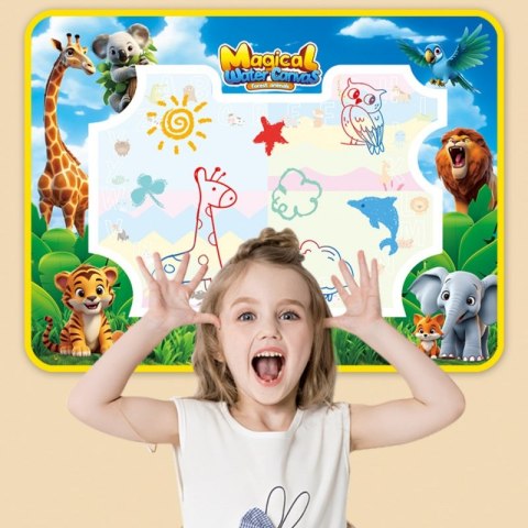 WOOPIE Mata do Malowania Wodą Safari Literki Cyferki