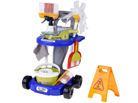 Zestaw sprzątający dla dzieci - wózek z akcesoriami i odkurzacz ZA5873