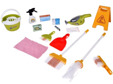 Zestaw sprzątający dla dzieci - wózek z akcesoriami i odkurzacz ZA5873