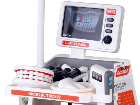 Interaktywny WÓZEK LEKARSKI Zestaw do zabawy w lekarza i dentystę ZA5874