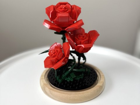 Klocki konstrukcyjne Podświetlana RÓŻA pod kopułą - kwiaty 219-ele ZA5901