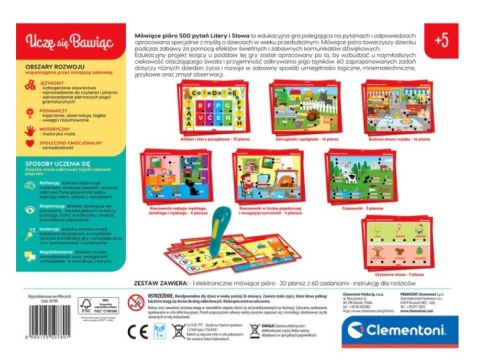 Mówiące Pióro 500 Pytań Litery i Słowa Uczę się Bawiąc Język Polski Clementoni 50780