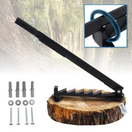 Ręczny rębak do drewna łuparka ręczka wytrzymała czarna stalowa solidna konstrukcja