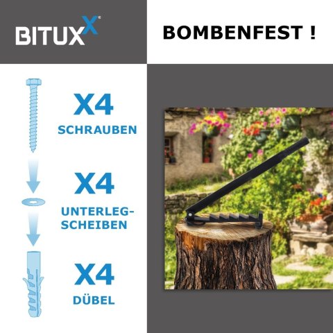 Ręczny rębak do drewna łuparka ręczka wytrzymała czarna stalowa solidna konstrukcja