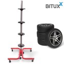 Stojak na felgi na koła samochodowe regał do warsztatu uniwerslany mobilny