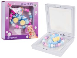 Zestaw Biżuterii Jednorożec Biały Kwiatek