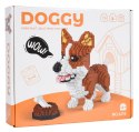 Zestaw klocków konstrukcyjnych 1200 el. Welsh Corgi z miską i kością dla nastolatków 14+ i dorosłych