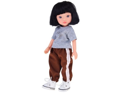 Lovely Girl Lalka z krótkimi czarnymi włosami w sportowym stroju 33cm ZA5849