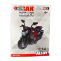 Motocykl Do Składania Skręcania Metal 1:14 DIY Czarny Złote Elementy