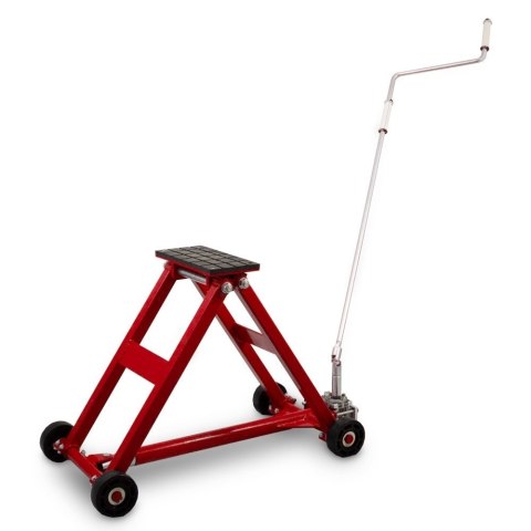 Podnośnik nożycowy BITUXX 2,5T płaska platforma 11-48cm na korbę ręczną CZERWONY