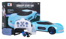 Pojazd z Funkcją Dymu Sterowany z Pilota i Zegarka Niebieski