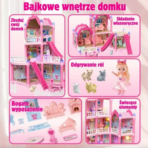 WOOPIE Domek dla Lalek Villa z Akcesoriami i Lalką 296el.