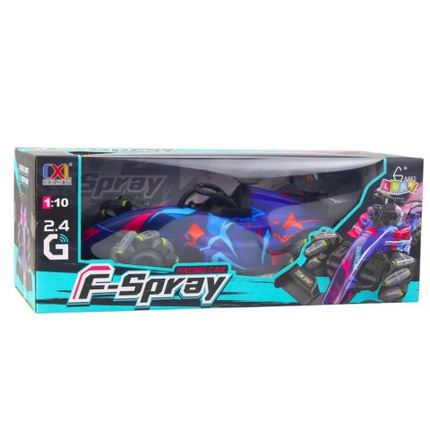 Wyścigówka Zdalnie Sterowana RC 1:10 Światła Dźwięki Para Wodna Niebieska