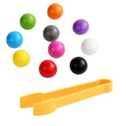 Gra Drewniana Zręcznościowa Edukacyjna Sorter Kolorowe Kulki