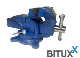Imadło Ślusarskie Stołowe z żeliwa szczęki BITUXX 100mm Obrotowe 360 stopni