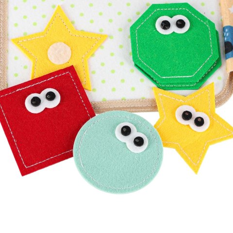 Książeczka sensoryczna edukacyjna filcowa 3D manipulacyjna ruchome elementy żyrafa