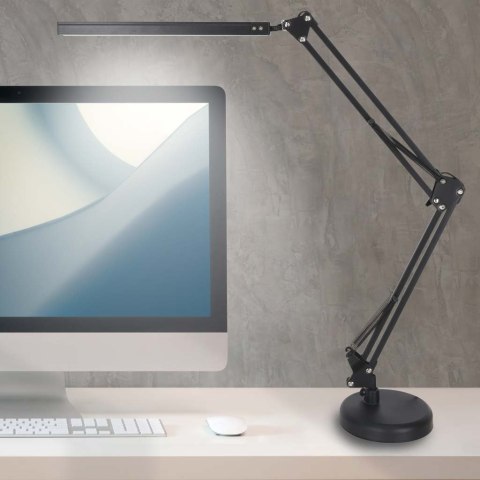 Lampka na biurko biurkowa LED USB obrotowy wysięgnik 2 sposoby mocowania